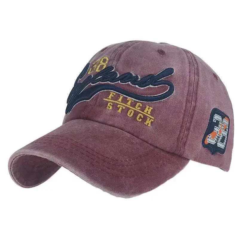 Бордовый Бейсбольная кепка Borduren snapback hoed voor Весна mannen vrouwen Katoen повседневные сетчатые кепки Хип-Хоп Кепка унисекс pet groothandel - Цвет: Бордовый