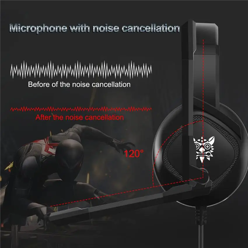 K19 Gaming Heaset для PS4 PC Gamer стерео наушники с микрофоном/светодиодный светильник для Xbox One/ноутбука планшета/телефона R20