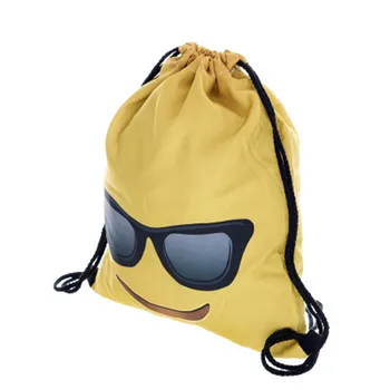 

Funny Design Backpack Yellow 3D Printing Bag 2017 Fashion Travel Softback Women Mochila Drawstring Bag Sac A