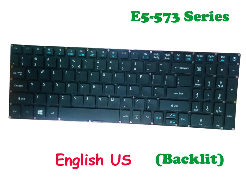 Клавиатура с подсветкой для ACER E5 573 553 523 522G 573G 752G V3 574G F5 572G 722 NSK RE0SC 1D Английский