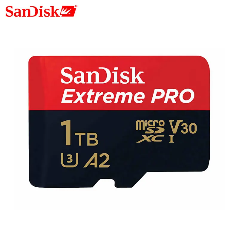 SanDisk Extreme Pro — Carte mémoire flash U3 A2 V30 pour GoPro, micro SD, ultra-haute vitesse d'écriture, capacité de stockage 64 Go 128 Go 512 Go, disponible jusqu'à 1To