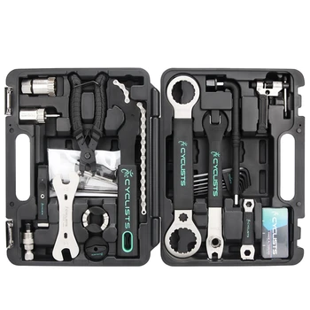 

CYCLISTS 18 in 1 Bicycle Repair Tools Cycling Multitool Chain Pedal BB Wrench Hex Key Bike Tools Kit Box Set Bike Repair Kit