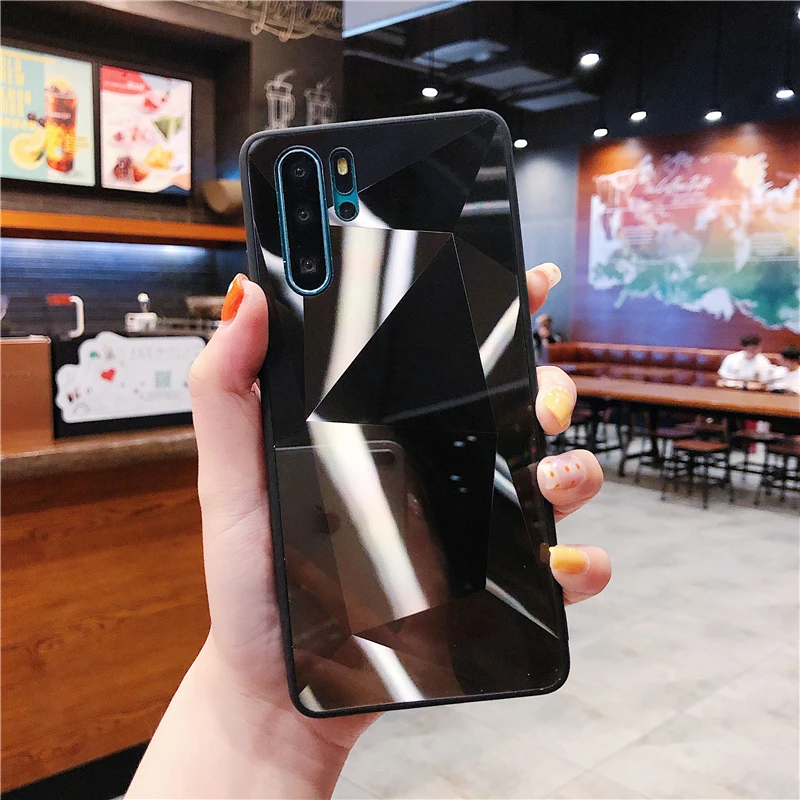 Черный 3D Алмазный чехол для huawei P30 P20 Lite P Smart плюс Y5 Y6 Y7 Y9 Коврики 20 Lite Honor 9 10 Lite 10i 8A 8X8 S 7C Pro Nova 2i - Цвет: Черный