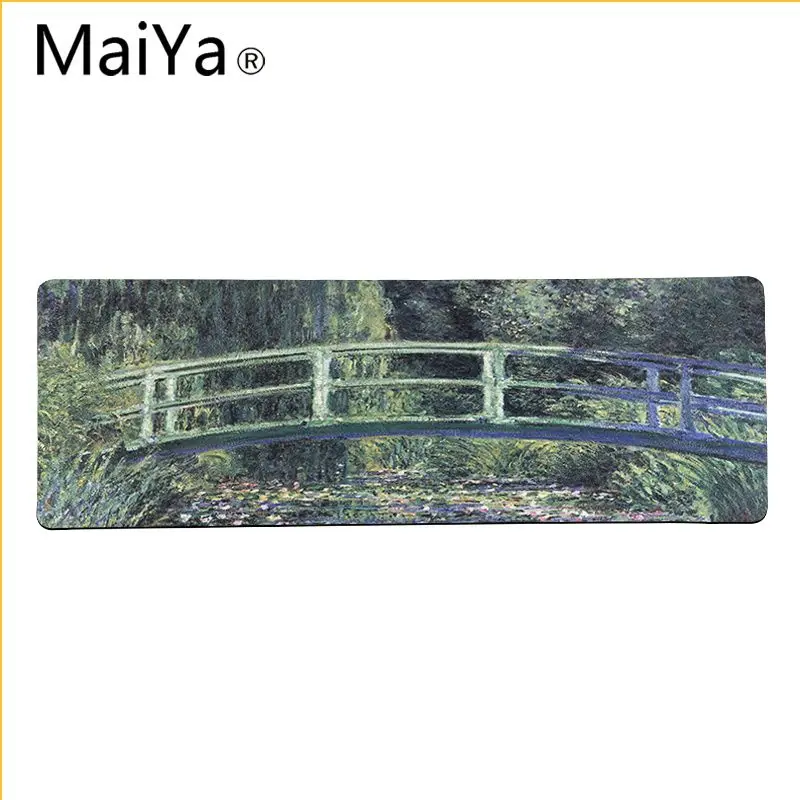 Lock Edge 30x80cm Maiya высокое качество Клода Мона Искусство DIY дизайн игровой с узором коврик для мыши большой коврик для мыши клавиатуры коврик - Цвет: Lock Edge 30x80cm