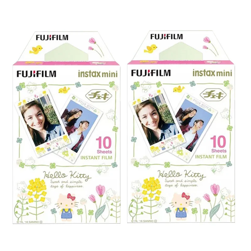 Fujifilm Instax Mini 8 Mini 9 пленка, двойной пакет FUJI мгновенные фотобумаги для мини 9 8 7s 70 90 25 камера SP1 SP2 Liplay принтер - Цвет: 20 Sheets HelloKitty