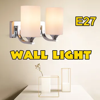

Modern Double Head Wall Light Glass LED Indoor Wall Lamp Living Room Bedroom Bedside Aisle Home Decoration Wall Lighting Fixture