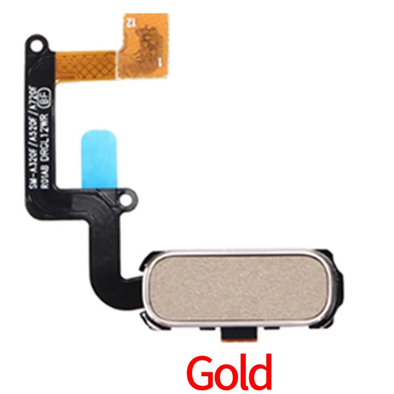 Gold Для Samsung Galaxy A3 A5 A7 A320 A520 A720 A320F A520F A720F за счет сканера отпечатков пальцев Сенсор Flex Home меню кнопка гибкий кабель - Цвет: Gold
