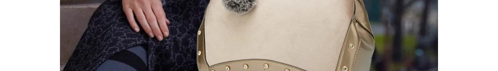LUCDO бренд Hairball заклепки женские дизайнерские сумки роскошные женские сумки через плечо с верхней ручкой женские сумки Bolsos кожа замша Sac