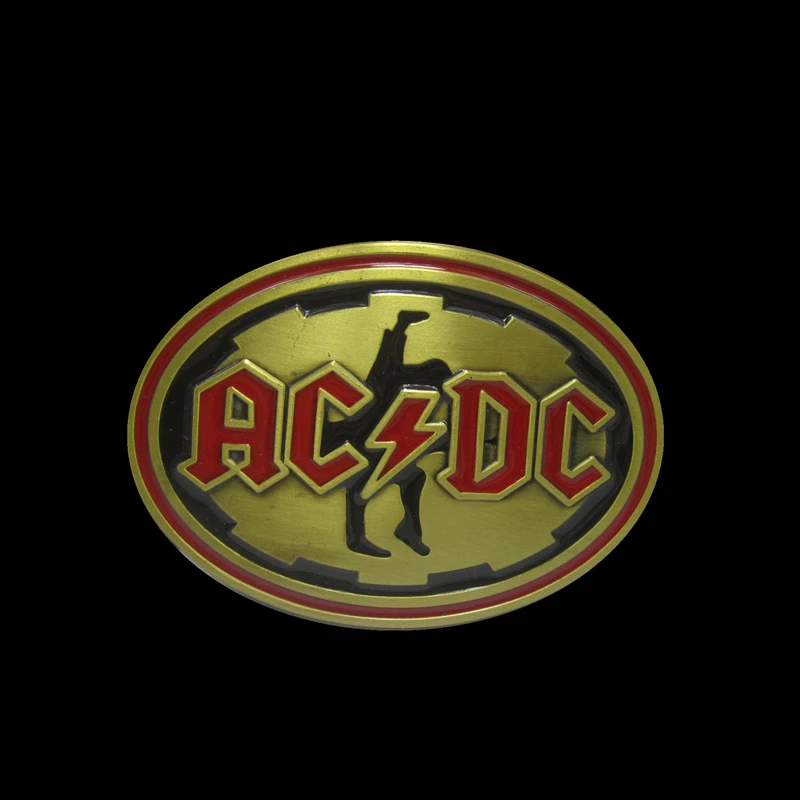 Cool Oval Music Belt Buckle Rock Punk Belt Buckle with 3.8-4cm Belts Musician Style Men Clothing Accessories Cowboy Waist Hooks