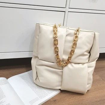 

2020 Purses and Handbag Bags for Women Woven Portable Thick Chain Tote Bag Large Capacity Woven Shoulder Bag