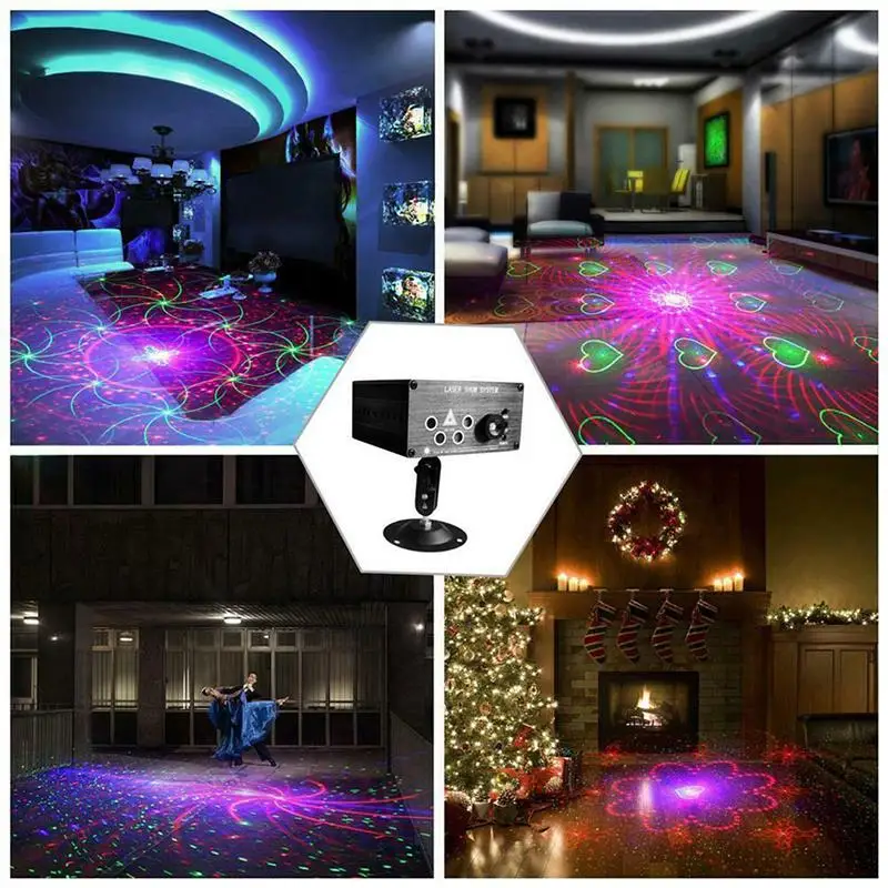 RGB лазерный прожектор для сцены, дискотек светодиодные световые эффекты вечеринки KTV бар свет DJ вечерние бар Музыка лазерный сценический световой эффект светодиодный Рождественский свет