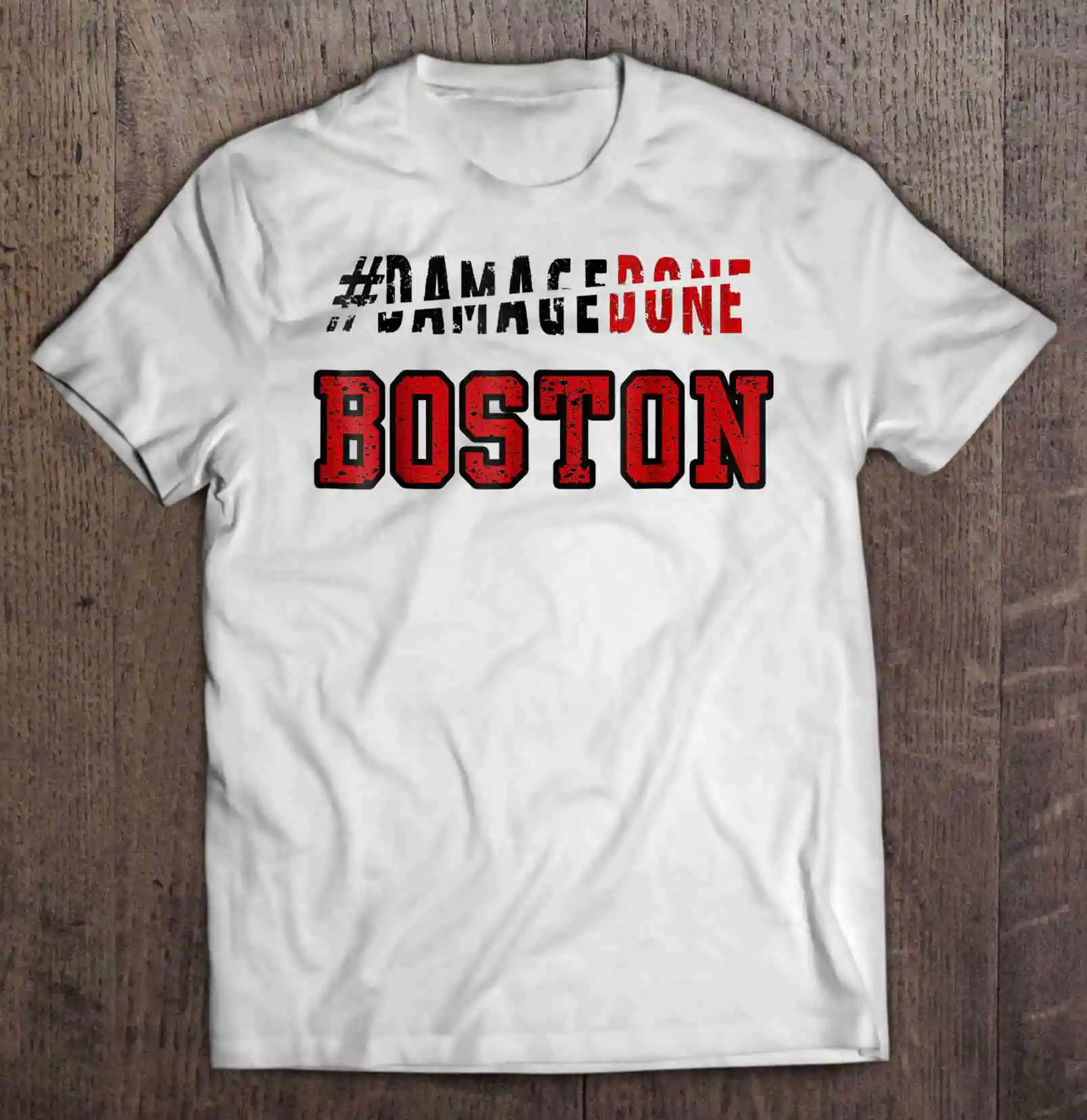 Damagedone Boston уличная одежда Harajuku Red Sox футболки Version|Футболки| |