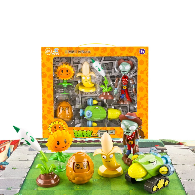 pozo Motear col china Figuras de Plants vs Zombies para niños, juguetes de girasol, relámpago,  lanzador de plátano, juego de eyección de Zombies, sin caja, 6  unids/lote|Figuras de acción| - AliExpress