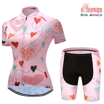 

2021, the girl's sweatshirt, the t-shirt, the breathable sweatshirt, the kid's summer bike suit, the Cute Pink riding outfit