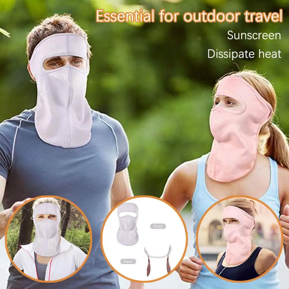 

2 Pieces Unisex Face Mask Sun Protective Face Cover Women UV Protection Mask masque anti pollution outdoor face mask bike T#