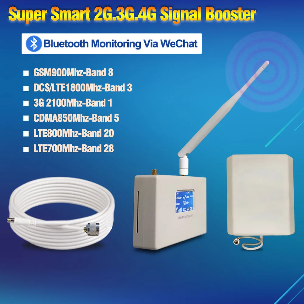 Усилитель сигнала LTE 4G LTE700 LTE800 GSM900 DCS1800 3G 2100 CDMA850Mhz Bluetooth монитор | Мобильные