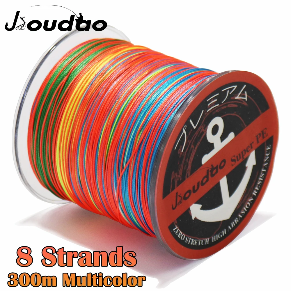 Jioudao 8 Strands Pe Braid Fish Line 300m Super Strong Multifilament