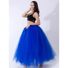 100 см длинная Тюлевая юбка-пачка для стола шикарные Пышные юбки женские Faldas Baby Shower Decoration Гавайские королевские синие свадебные аксессуары