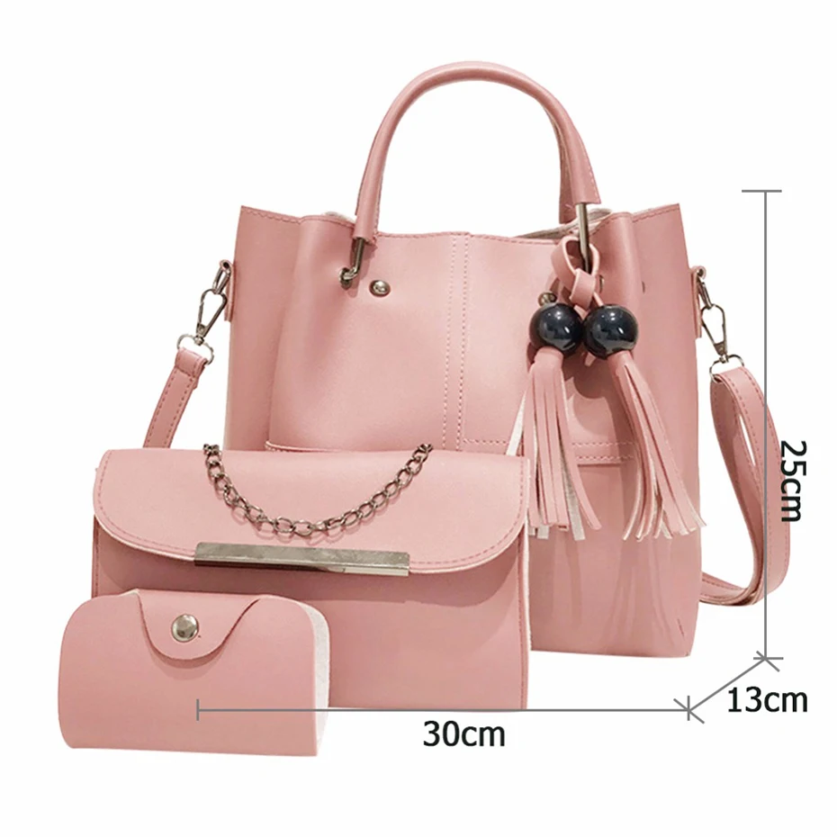 3pcs-set-Fashion-Women-Handbag-Beads-Tassel-Shoulder-Tote-Bag-Female-PU-Leather-Big-Capacity-Clutch