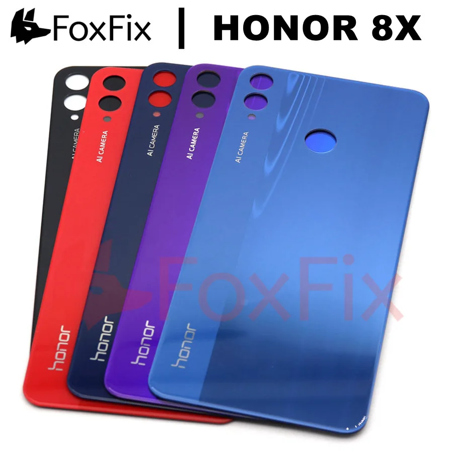 Задняя стеклянная крышка аккумулятора для Huawei Honor 8X панель корпус задней двери