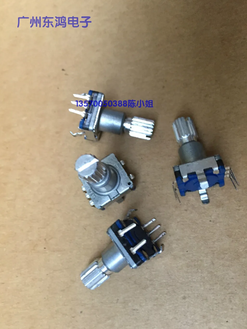 

2PCS/LOT ALPS Alps EC11 encoder with switch 30, positioning number 15, pulse spot, saw tooth shaft length 15MM