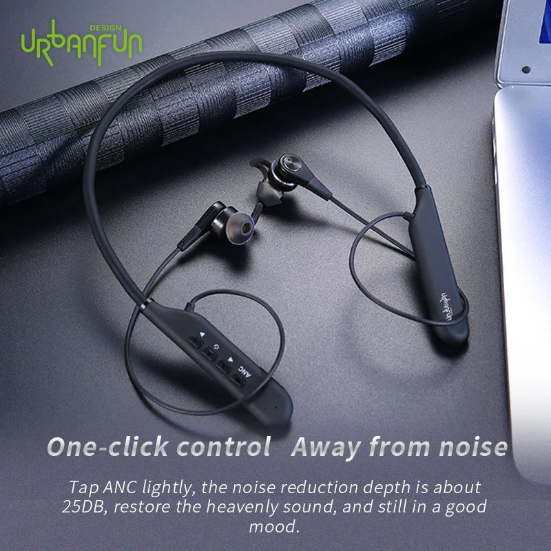 Магнитные Bluetooth наушники URBANFUN беспроводные гарнитура Спортивная подвесная шея с