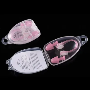 

Small Size Adult Children Swimming Nose Clip Ear Plugs Set Soft Silicone Swimmer Unisex Nose Clip Earbuds Set