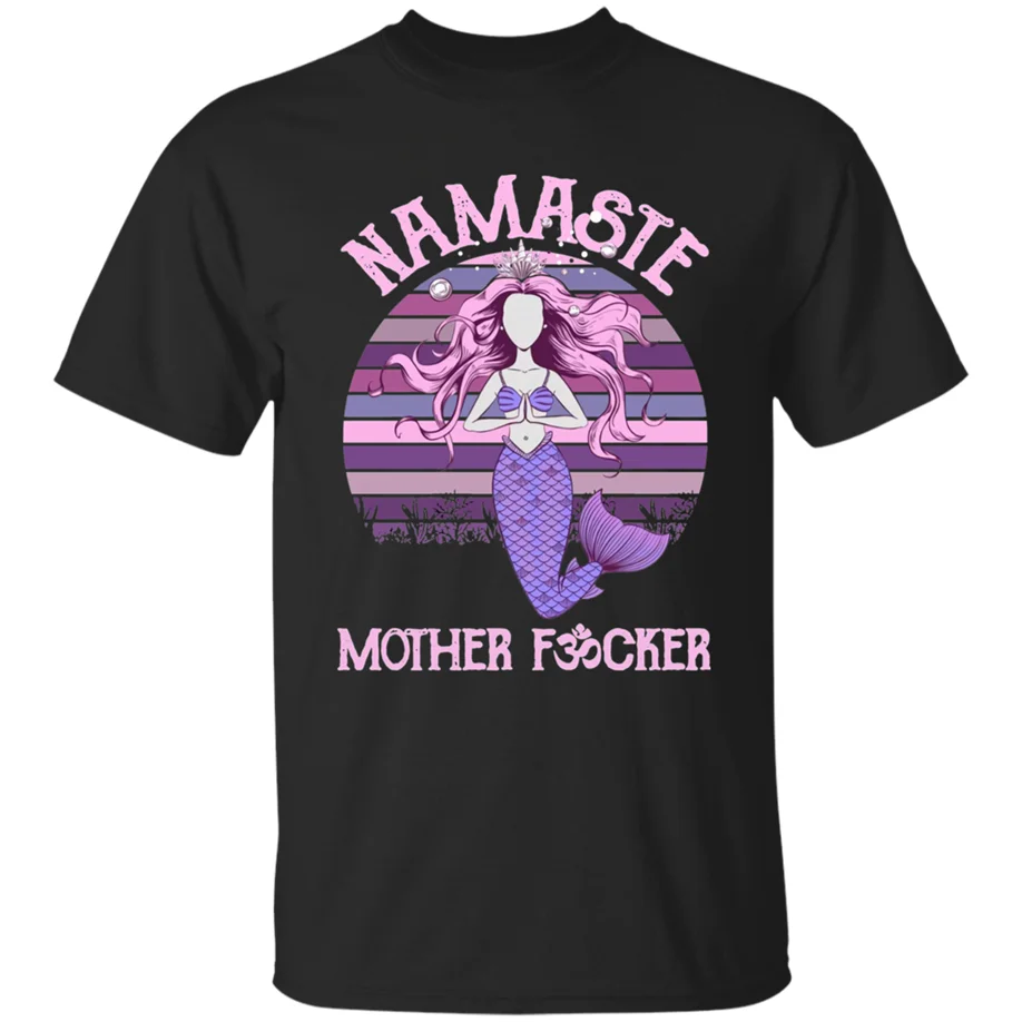 Йога Русалка Namaste мать Fvcker Винтажная Футболка удивительные подарки для йоги