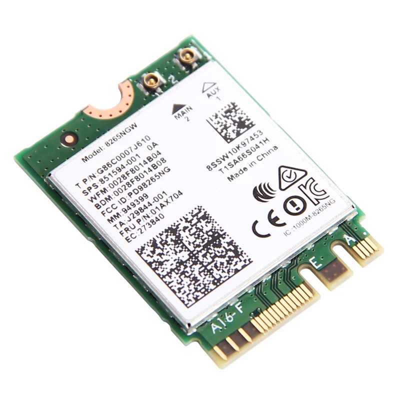 Двухдиапазонный 2,4G/5 ГГц wifi беспроводной Bluetooth для Intel 8265NGW беспроводной-AC 8265 NGFF 802.11Ac 867 Мбит/с 2X2 MU-MIMO wifi BT 4,2 карта
