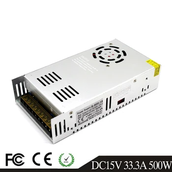 

DC Power Supply 15V 33.3A 500w Switch Driver Transformer AC110V 220V To DC15V Power Adapter for Led Light CNC CCTV Stepper Motor