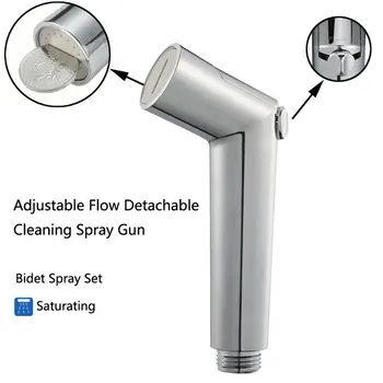 

Detachable Adjustable Flow Spray Gun Toilet Companion Flusher Durable Anti Corrosion Easy Installation Cleaning 1 Pcs