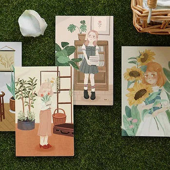 

30pcs Hand Draw Yang Girl Card Multi-use Scrapbooking Party Invitation Gift Card Message Postcard Greeting Card