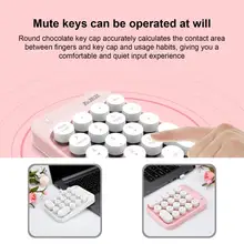 

Mini AJAZZ Durable Stable Connection Wireless Financial Keypad 18 Keys Numeric Keyboard Fine Workmanship for Desktop
