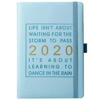 

Agenda Thicken Notebook A5 Leather Softcover Planner Jan-Dec Timeline Efficiency Journal