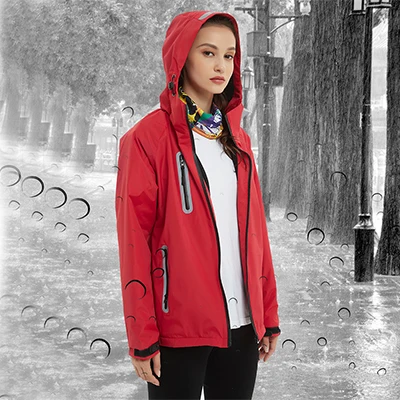USB зимние теплые куртки с подогревом водонепроницаемые ветрозащитные Смарт Термостат с капюшоном с подогревом ветровка для женщин Лыжный туризм 3 цвета - Цвет: Red