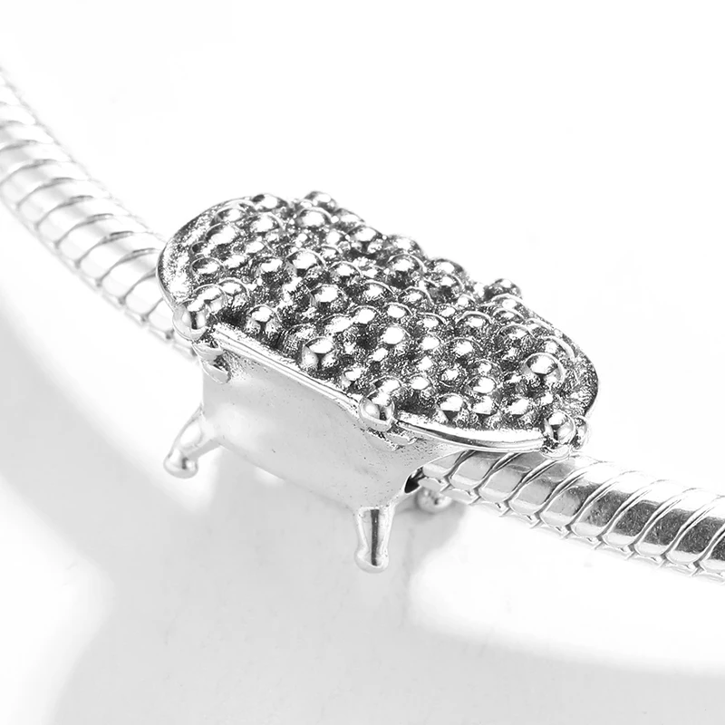 Подходит к оригинальному браслету Pandora Charms самодельное ювелирное изделие из бисера Осенняя коллекция пузырчатая Ванна Шарм серебряные бусины 925 пробы