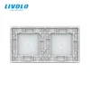 Livolo Luxury White Pearl Crystal Glass, 151mm*80mm, EU standard, Double Glass Panel,VL-C7-C1/C1-11 (4 Colors) ► Photo 3/5