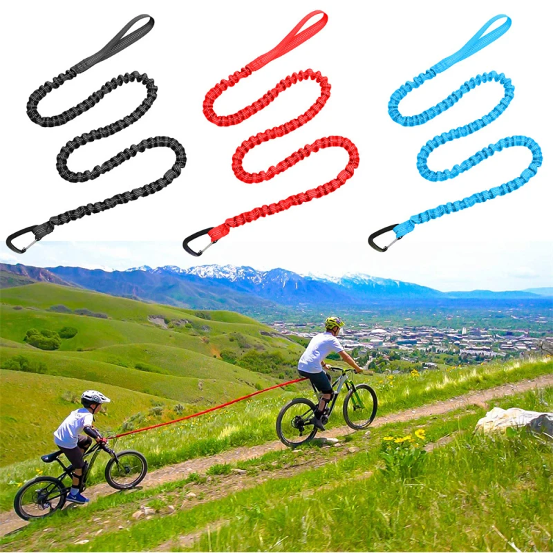Mountain Bike Parent-Child Nylon Rally Rope Bicycle Elastic Tow Rope For Kids Outdoor Cycling Safety Equipment 1