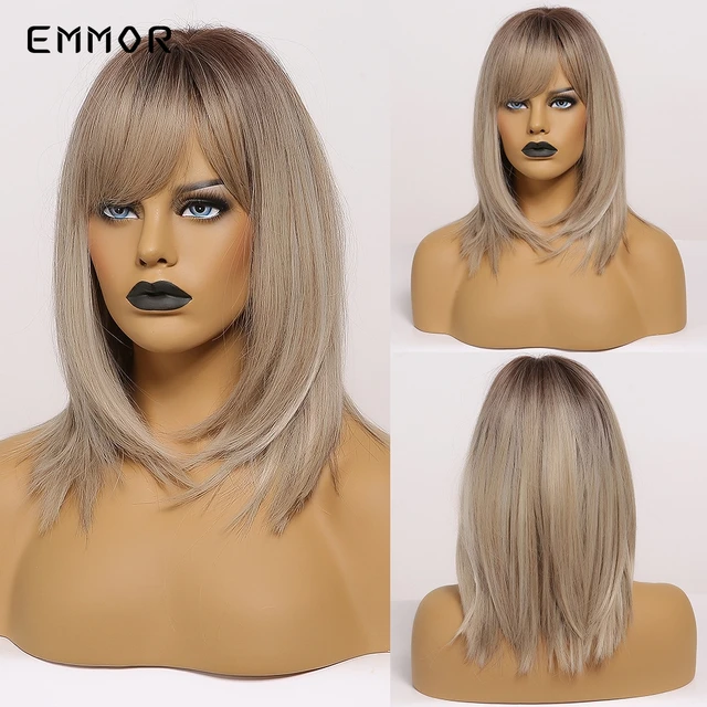 Emmor Termostojkie Srednie Pryamye Volosy Parik Korichnevyj Ombre Dlya Pepelnogo Blonda Smeshannye Cveta Sinteticheskij Bob Pariki S Chelkoj Dlya Zhenshin Kupit Nedorogo V Internet Magazine S Dostavkoj Sravnenie Cen Harakteristiki Foto