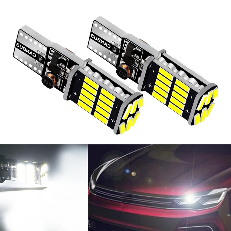 2x Canbus автомобиля 4014 SMD T10 светодиодный W5W линзы прожекторного типа авто лампа