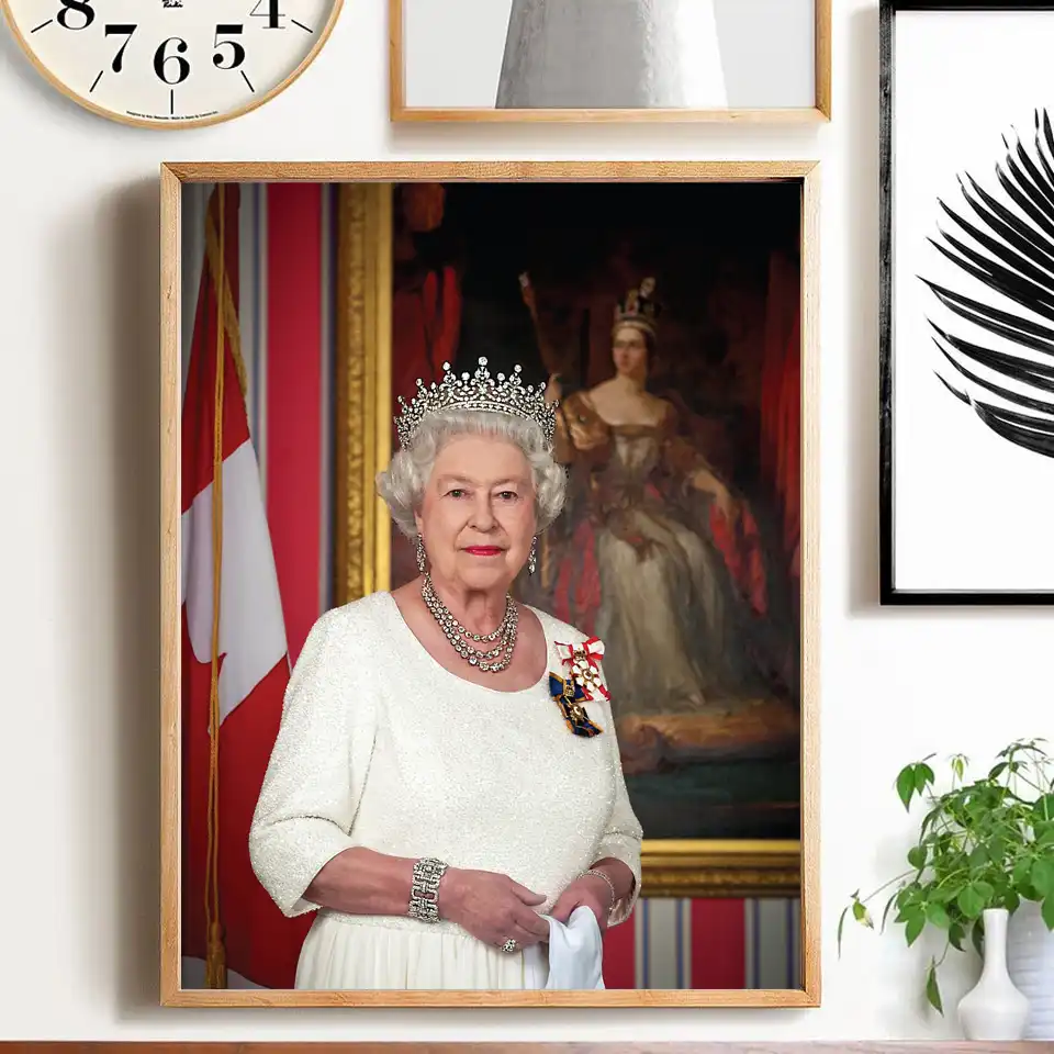 Karya Seni Modern Elizabeth Ii Ratu Potret Kanvas Seni Gambar Poster Dan Cetakan Lukisan Dinding Stiker Rumah Dekorasi Ruang Tamu Painting Calligraphy Aliexpress