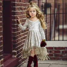 Прекрасные дети вещей для девочек принцесса платье элегантный бархат украшение в виде цветка, платье подружки невесты на свадьбу рождественское платье Детская одежда От 1 до 5 лет