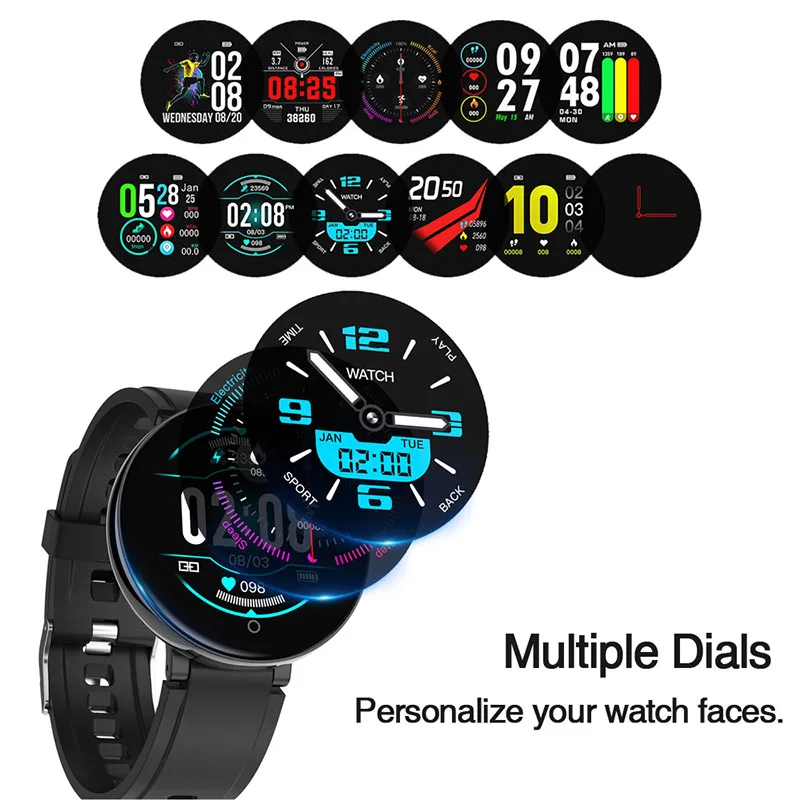 DT18 Смарт-часы модные спортивные с сенсорным экраном IP67 Smartwatch монитор сна фитнес-трекер напоминание о сообщениях браслет для мужчин и женщин
