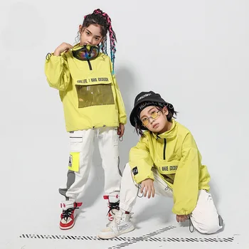 

Fashion Jazz Dance Costume Kids Street Dance Hiphop Performance Clothing Children Practice Dancing Wear Sport Clothes DC4365