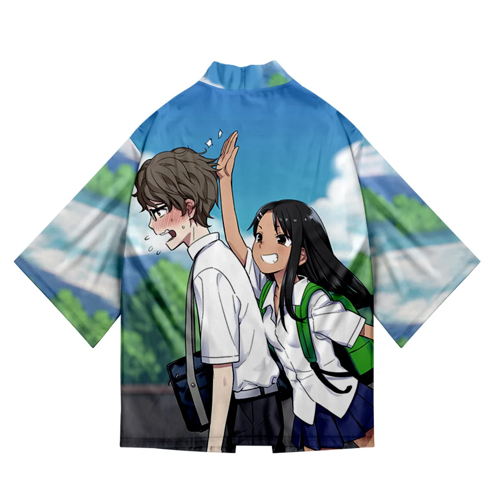 

Nagatoro 3D Summer Holiday Women/Men Three Quarter Sleeve Sexy Style Blouse Kawaii Style Fashion Kimono