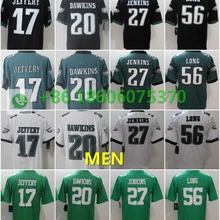 Мужские взрослые Джерси 17 Alshon Jeffery 20 Brian donkins 27 Malcolm Jenkins 56 Chris Long Philadelphia
