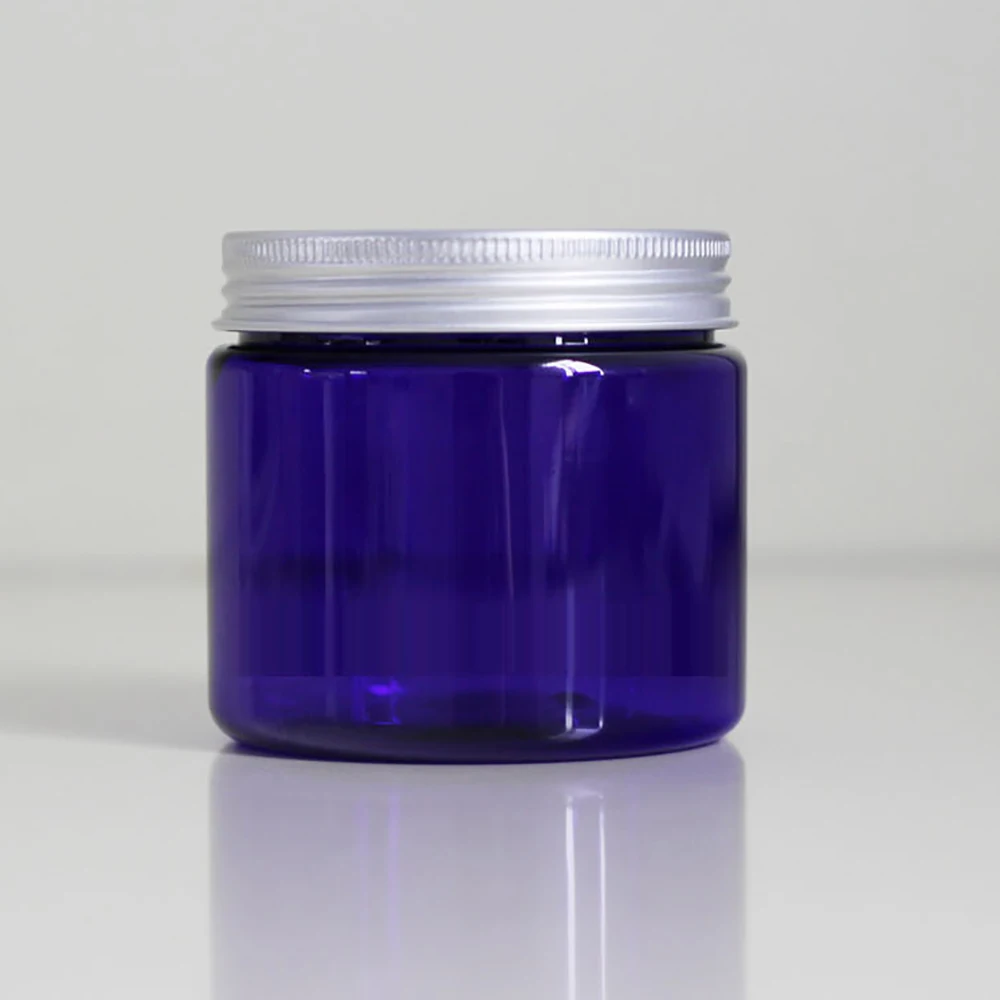 

200 г Синяя Маска бак ПЭТ пластиковая банка крем с алюминиевой крышкой, баночка для крема для тела 200 мл