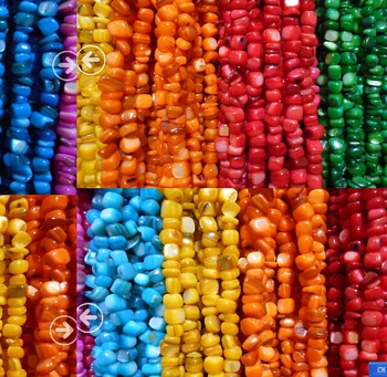 

Multicolor Freshwater Shell Beads DIY Necklace Bracelets Jewelry Making 8-10mm Freeform Shape Natural 100PCs/Strand