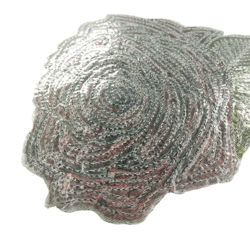 Sequin Rose Flower Patches Sequined Plant  (6)