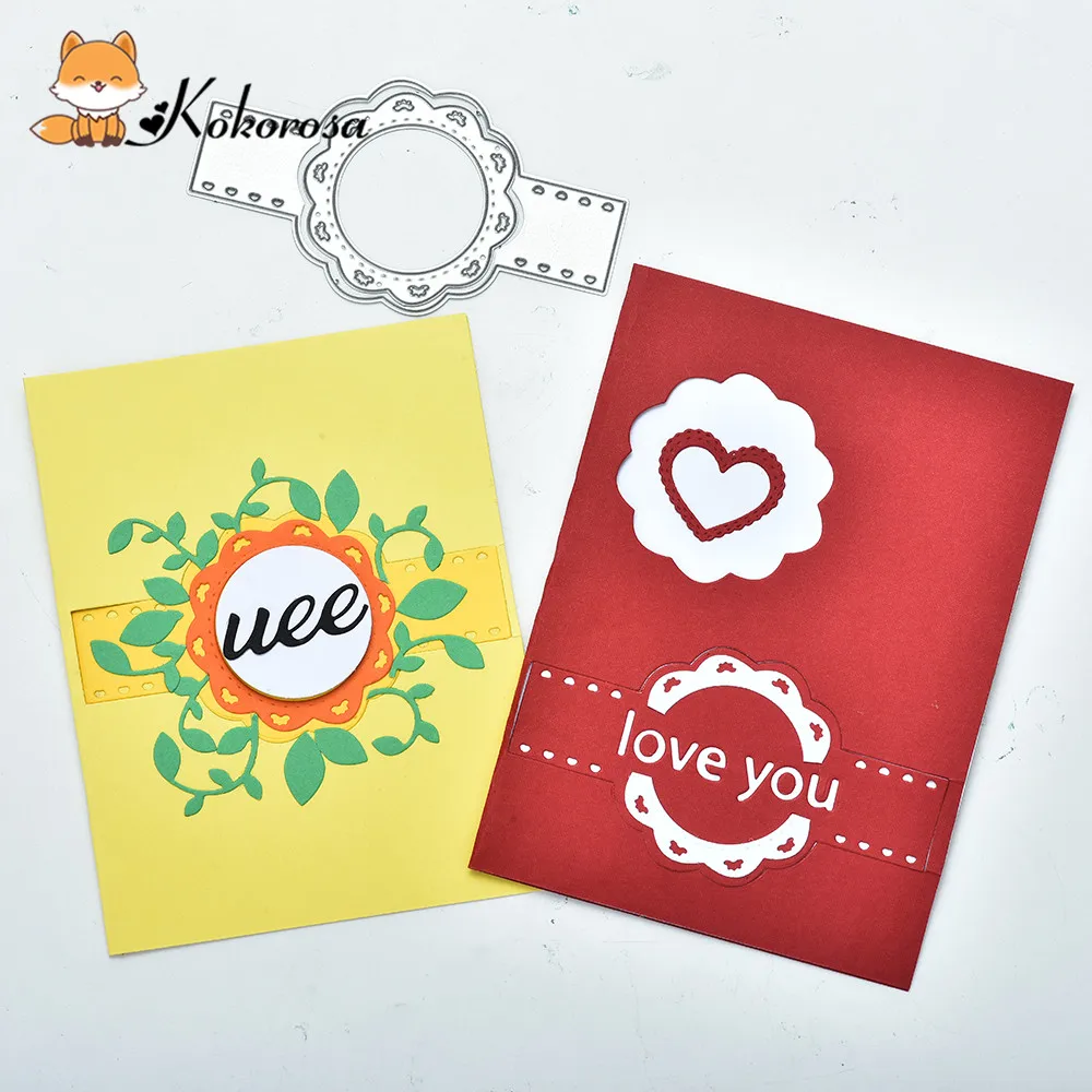 

Kokorosa Cutting Dies Metal Dies Lace Frame Border Edge Background Die Scrapbooking Album Embossing Stencil Decor Diecut